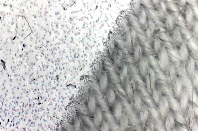 100 percent cotton white ink film closeup