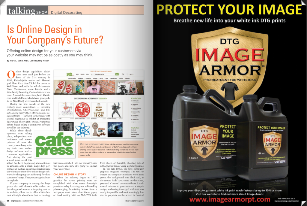 Full page advertisement for Image Armor