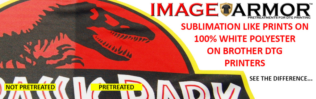 Sublimation looking prints on 100% white polyester using Brother DTG inks