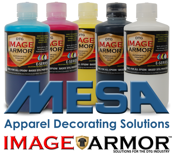 MESA Supplies now selling Image Armor DTG E-SERIES Inks